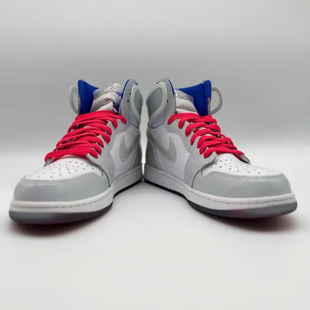 Nike Air Jordan 1 High Zoom Racer Blue White Grey CK6637-104 Mens 11.5